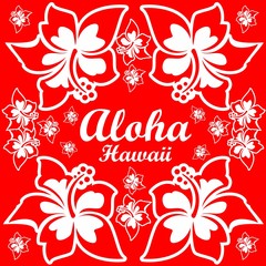 Fototapeta na wymiar aloha, hawaii, pattern, travel, beach, textile