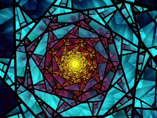 Fototapeta premium Abstract wallpaper. Abstract fractal. Fractal art background for creative design. Decoration for wallpaper desktop, poster, cover booklet. Abstract texture. Psychedelic. Print for clothes, t-shirt.