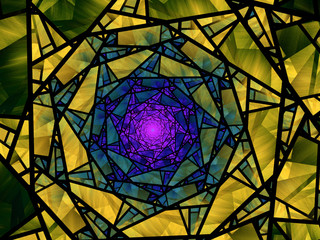 Fototapeta premium Abstract wallpaper. Abstract fractal. Fractal art background for creative design. Decoration for wallpaper desktop, poster, cover booklet. Abstract texture. Psychedelic. Print for clothes, t-shirt.