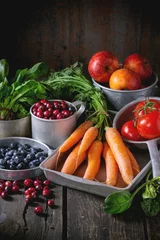 Foto op Plexiglas Mix van fruit, groenten en bessen © Natasha Breen