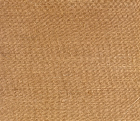 Brown Fabric Linen Texture Background Close