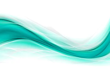 Crédence de cuisine en verre imprimé Vague abstraite Conception impressionnante de vague bleue abstraite