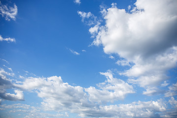 Blue sky with white clouds