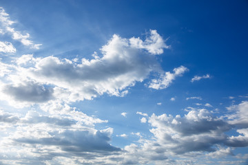 Blue sky with white clouds