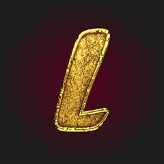 l vector golden letter