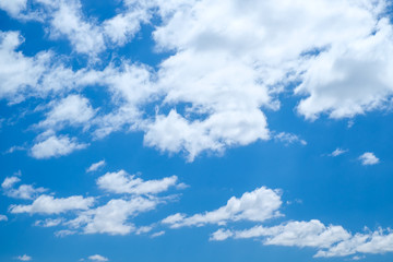 Abstract White clouds on a blue sky background