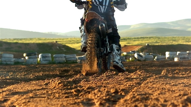 Man riding a motor cross bike
