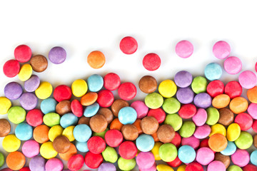 Fototapeta na wymiar Colorful candies isolated on white background