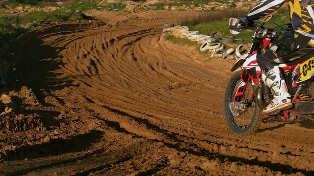 Man riding a motor cross bike