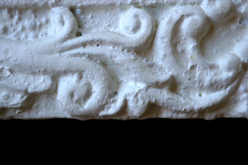 White embossed swirls