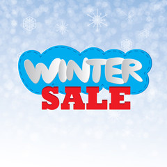 Winter sale poster design