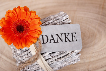 danke mit blume