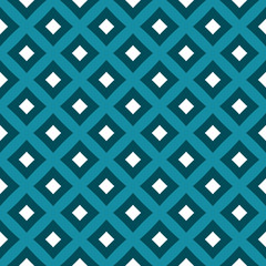 Contemporary decorative seamless pattern with squares in white and blue shades