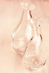 Two glass bottles