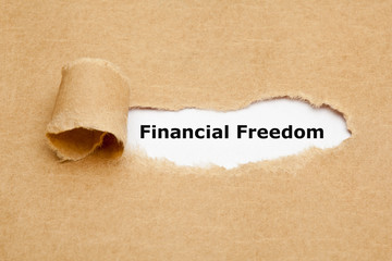 Financial Freedom Torn Paper