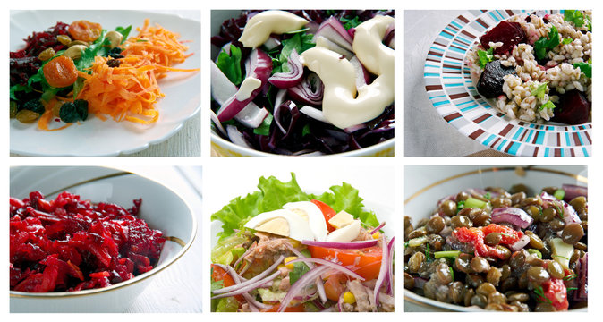 Food set  Healthy  Salad