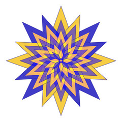 Abstract flower star element