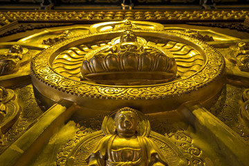 buddha gold carving texture