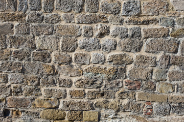 Muro antico di pietra, muratura restauro, sfondo