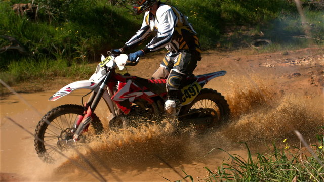 Man riding a motor cross bike
