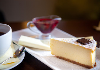Dessert - Cheesecake with Berries Sauce