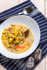 Tasty vegetable soup.