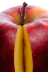 sliced apple red