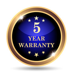 5 year warranty icon