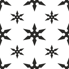 traditional six-pointed shuriken seamless geometric pattern