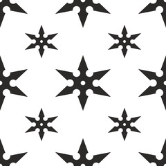traditional six-pointed shuriken seamless geometric pattern