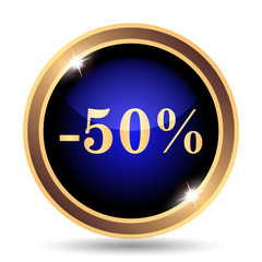 50 percent discount icon