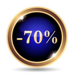 70 percent discount icon
