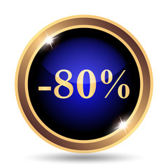 80 percent discount icon