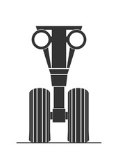 Silhouette of front landing gear