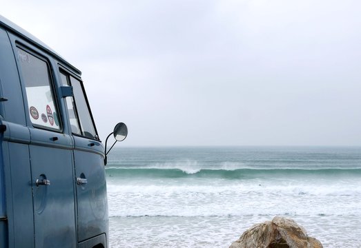 Surf Van Checking Out The Surf