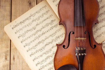 Fototapeta na wymiar Music instrument violin