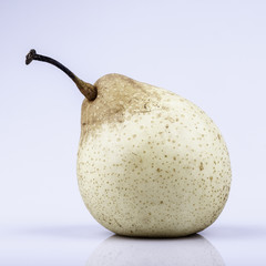 pear on a white background closeup