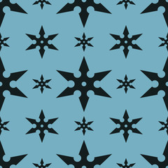 traditional shuriken seamless geometric pattern