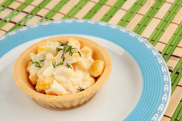 Tartlet with salad