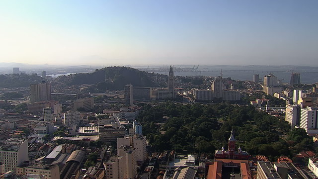 Aerial view of Downtown Buildings of Rio de Janeiro , Brazil