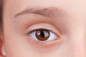 Obraz premium Face with one eye open