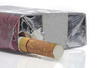 Cigarettes / Closeup of a pile of cigarettes.