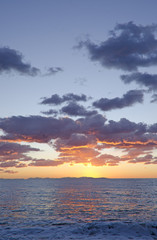 Fototapeta na wymiar Sunset beautiful view coast