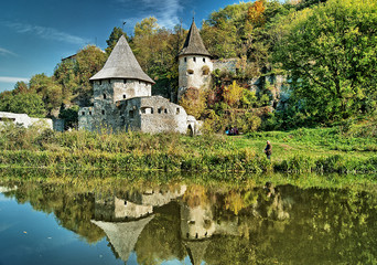 Fototapeta premium Kamianets-Podilskyi, Ukraine. Polish gate fortifications.