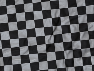 Racing Flag, Waving Winning Race Flag with Black and White Checker Board Pattern