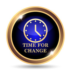 Obraz na płótnie Canvas Time for change icon
