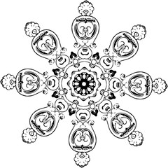 Mandala ethnic indian illustration design