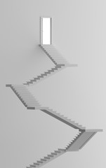 Scalinata successo porta aperta