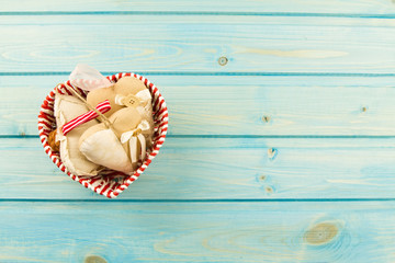 Red heart on wooden background. Holidays background. Valentines day background. Love Concept. Happy festive mood