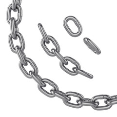 Obraz premium chain isolated on a white background
